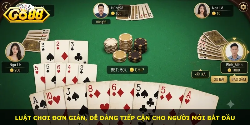 Luật chơi đơn giản, dễ dàng tiếp cận cho người mới bắt đầu
