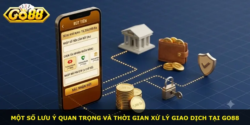 Một số lưu ý quan trọng và thời gian xử lý giao dịch tại Go88