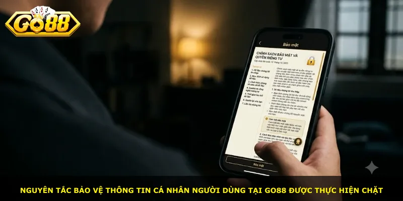 Nguyên tắc bảo vệ thông tin cá nhân người dùng tại Go88 được thực hiện chặt