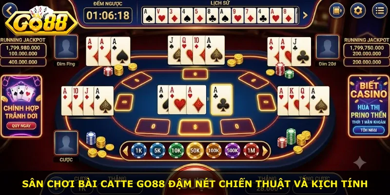 Sân chơi bài Catte Go88 đậm nét chiến thuật và kịch tính
